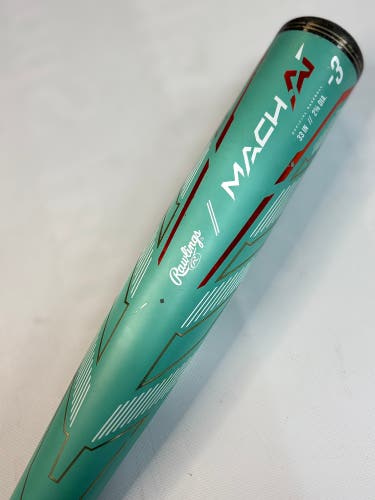 2024 Rawlings Mach AI Alloy BBCOR Certified Bat (-3) 30 oz 33" (Used)