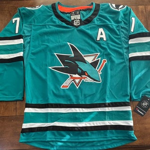 San Jose Sharks Macklin Celebrini Adult Large (52) Blue #71 NWT