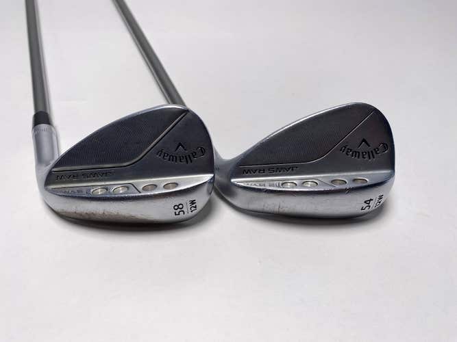 Callaway Jaws Raw Chrome Wedge Set 54* 12 | 58* 12 Project X Catalyst Mens RH