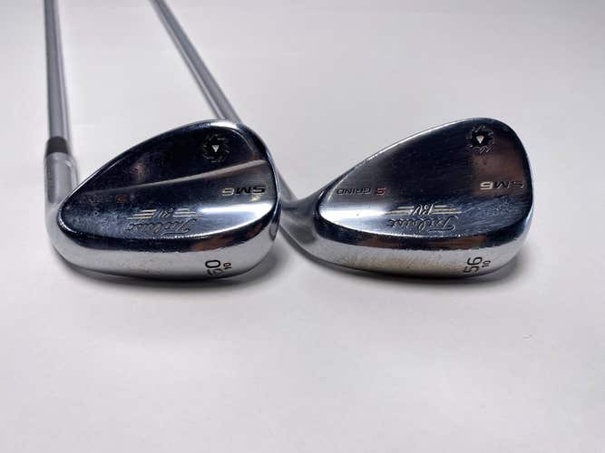 Titleist Vokey SM6 Tour Chrome Wedge Set 56* 10 | 60* 10 Wedge Steel Mens RH