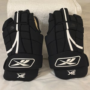 Vintage Reebok 3K Senior Men's Hockey Gloves 15” HG3K - Excellent Condition