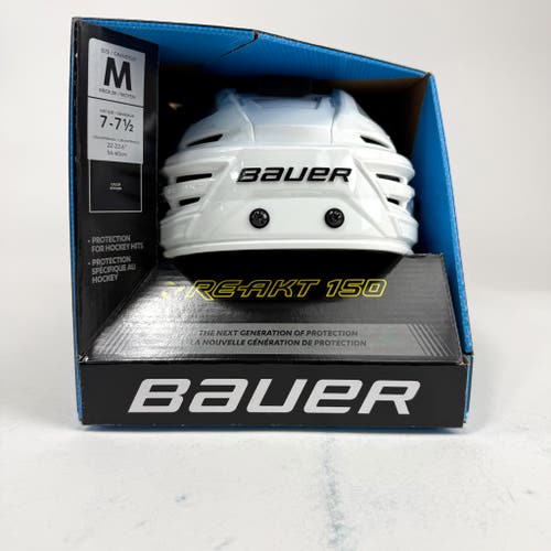 New White Bauer Reakt 150 VN Helmet | Senior Medium