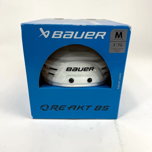 New White Bauer Re-Akt 85 Helmet | Senior Medium | St. Louis Blues