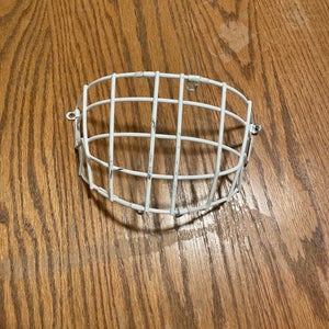 White certified Bauer Profile goalie cage (Used)
