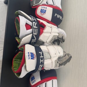USA Maverick Max Lacrosse Gloves + Elbow Pads