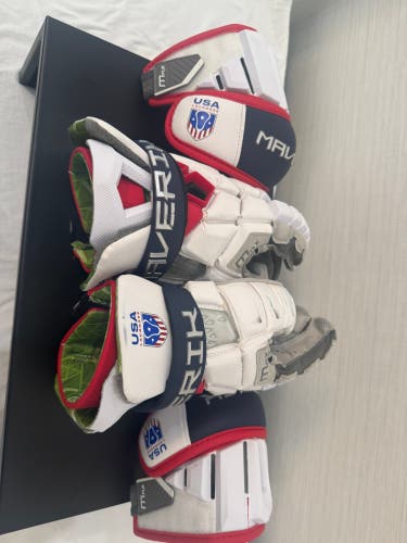USA Maverick Max Lacrosse Gloves + Elbow Pads