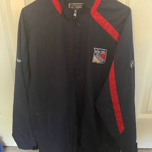 New York Rangers Blue Adult Unisex Medium Reebok Jacket (Used)