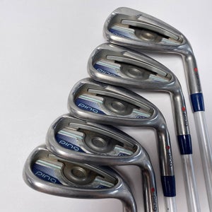 Ping G LE Iron Set 8-PW+GW+SW Red Dot 1* Flat ULT230 Ladies Graphite Womens RH