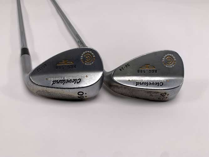Cleveland 588 Chrome 2012 Wedge Set 56* 14 60* 12 Wedge Steel Mens RH