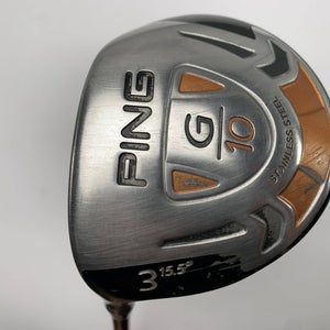 Ping G10 3 Fairway Wood 15* TFC 129 F Stiff Graphite Mens LH