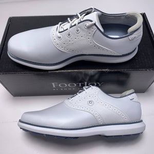 FootJoy FJ Traditions Golf Shoes White Blue Women's SZ 7 (97898)
