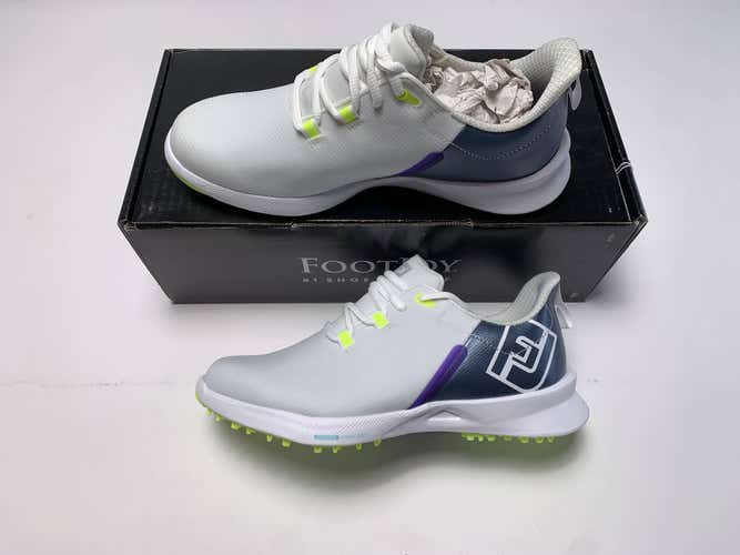 FootJoy FJ Fuel Sport Golf Shoes White Blue Women's SZ 7 (90128)