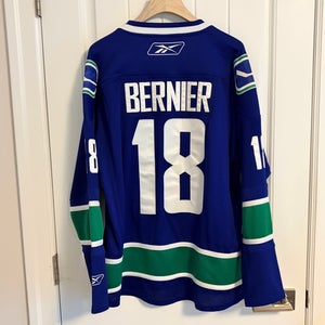 Authentic Reebok Vancouver Canucks Steve Bernier Blue Orca Jersey Size Large