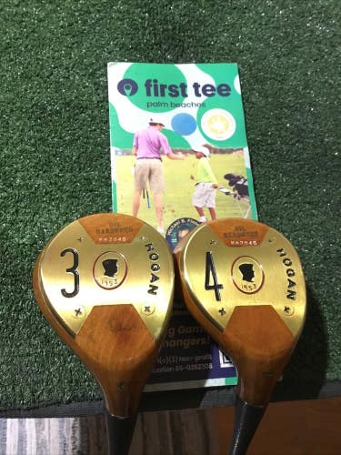 Ben Hogan Oil Hardened 1953 Woods Set (3W & 4W) Stiff Legend 4 Steel Vintage VGC