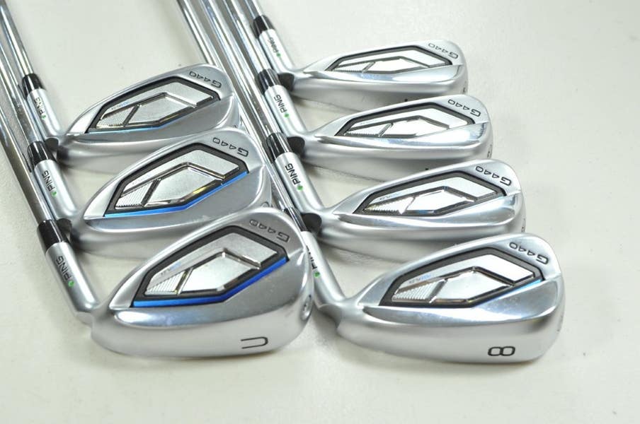 Ping G440 5-W,UW Iron Set Stiff Flex Green Dot Right AWT 3.0 Steel