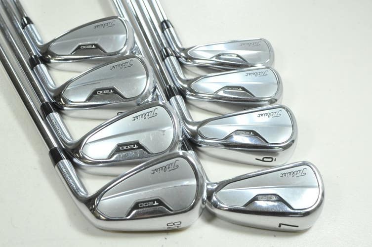 Titleist T200 2021 4-PW,48* Iron Set Stiff Flex RH AMT Black S300 Steel # 206414