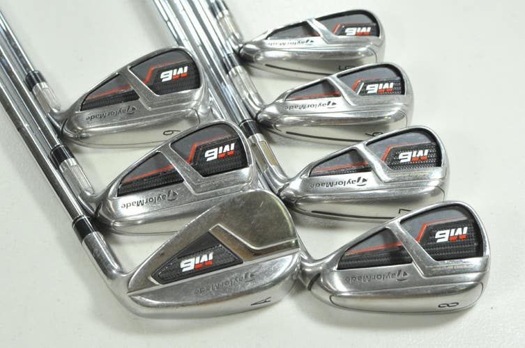 TaylorMade M6 5-PW,AW Iron Set Stiff Flex Right KBS Tour Steel # 206514