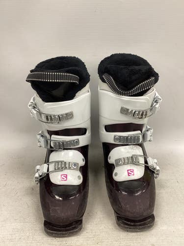 Used Salomon T3 Girls DH Ski Boot White 220 MP - J04 - W05 11851-S000041430