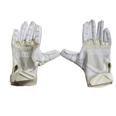 Used Battle Sports FB GLOVES FB Gloves White SM 11406-S000108097