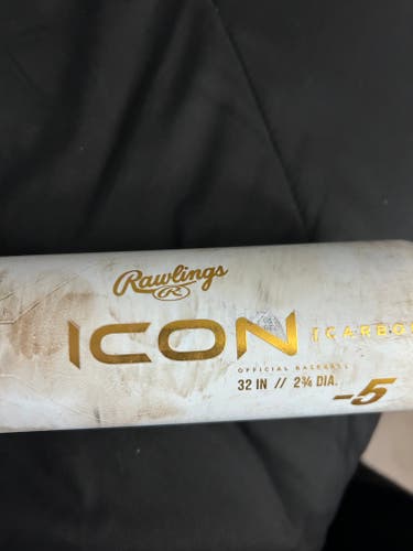 2024 Rawlings Icon Composite USSSA Certified Bat (-5) 27 oz 32" (Used)
