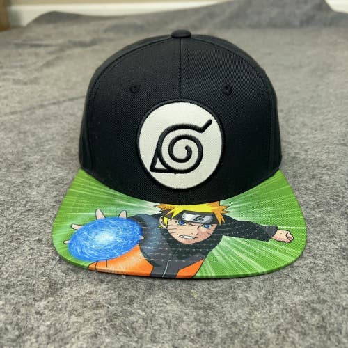 Naruto Shippuden Hat Cap Snap Back Black Green Anime Mens One Size TV Show Movie
