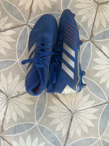 Blue Men's 5.5Y (Big Kids / Youth) Adidas Molded Cleats Cleats (Used)