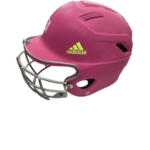 Used Adidas ADJUSTABLE Batting Helmet w/Mask Pink SM 11613-S000174297