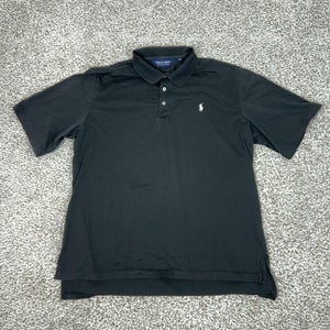 Polo Golf Ralph Lauren Polo Shirt Mens XL Black Pima Cotton Golf Casual Top Pony