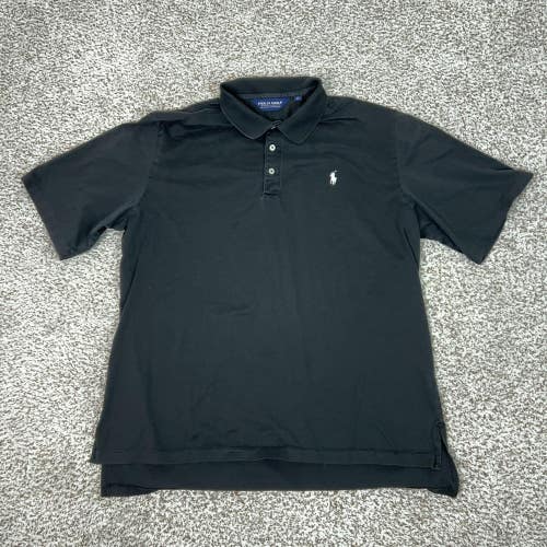 Polo Golf Ralph Lauren Polo Shirt Mens XL Black Pima Cotton Golf Casual Top Pony