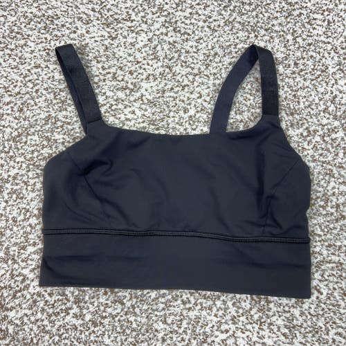 Lululemon Sports Bra Womens 6 Black Adjustable Strap Athletic Yoga Gym Workout