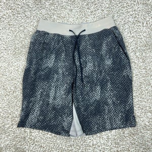 Lululemon Shorts Mens Small Gray THE Lined Running Training 7" Workout Gym Logo