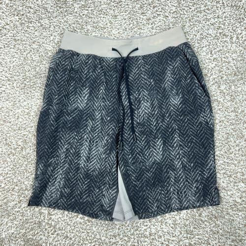 Lululemon Shorts Mens Small Gray THE Lined Running Training 7" Workout Gym Logo