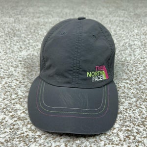 North Face Hat Cap Strap Back Womens Small Gray Outdoor Embroidered Logo Hiking
