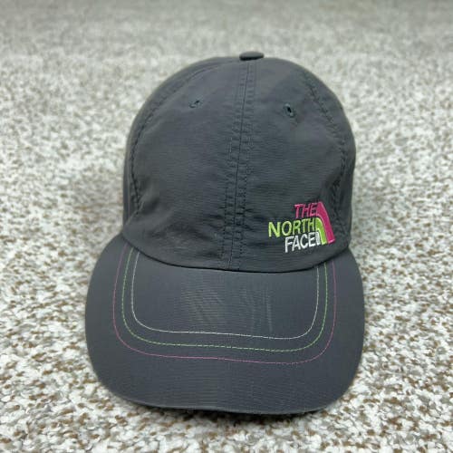 North Face Hat Cap Strap Back Womens Small Gray Outdoor Embroidered Logo Hiking