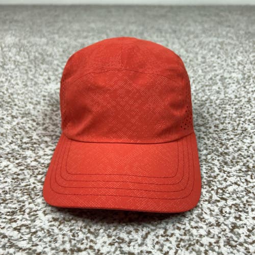 Athleta Hat Cap Strap Back Womens One Size Orange 5 Panel Distance Laser Sport