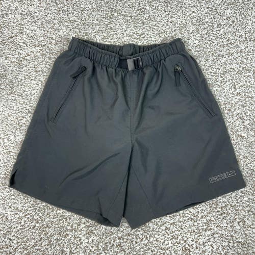 Nike Shorts Mens Medium Black ACG Cycling Padded Belt Zip Pockets Lined Sport