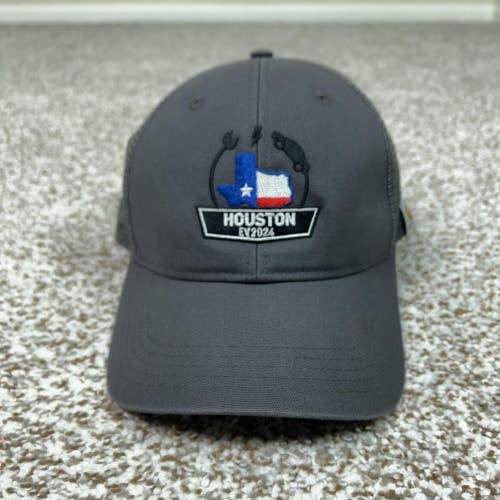 Carhartt Hat Cap Snap Back Mens One Size Gray Houston Texas EV2024 Trucker Mesh