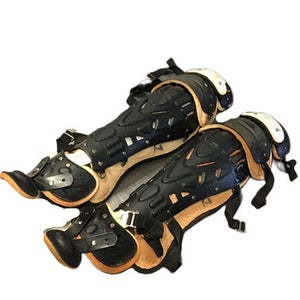 Used Rawlings LGPRO-MBK Catchers Leg Guards Black Adult 11730-S000068660