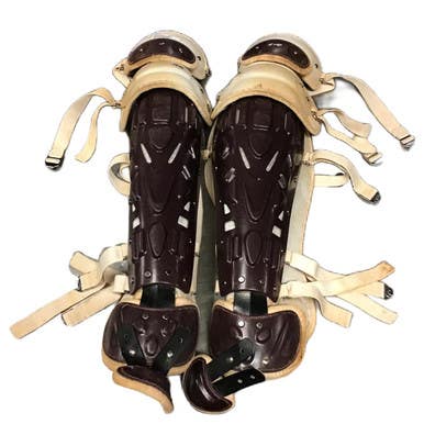 Used Rawlings Velo Adult Catcher's Leg Guards Maroon 11730-S000068663