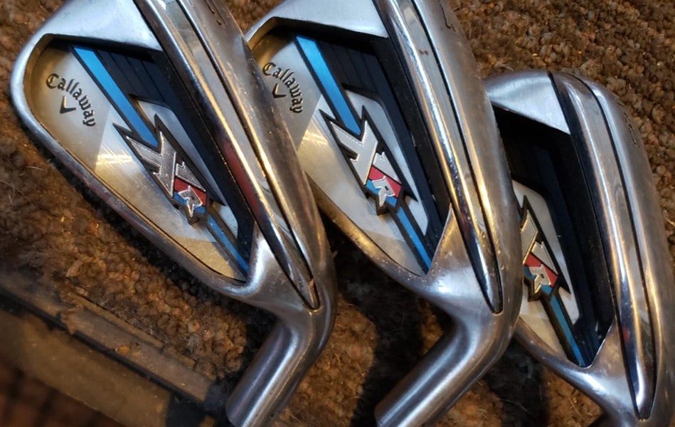 SET 3 CALLAWAY XR CAVITY BACK GOLF IRONS 6 7 9 REG FLEX STEEL VERY NICE