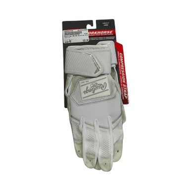 Used Rawlings BB/SB Batting Gloves White MD 11859-S000027440