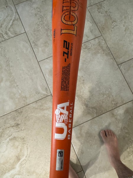 Louisville Slugger Atlas Alloy USABat Certified Bat (-12) 24 oz 26" (Used)