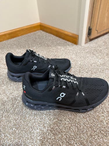 Black Men's Size M 9.0 (W 10.0) Adult ON Cloudsurfer Shoes (Used)