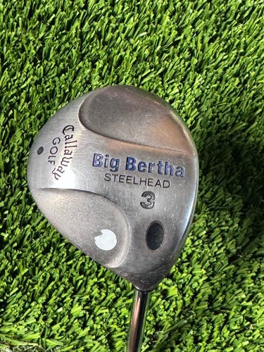 RH Callaway Big Bertha Steelhead 3 Wood Memphis 10 98 Stiff Flex Steel Shaft