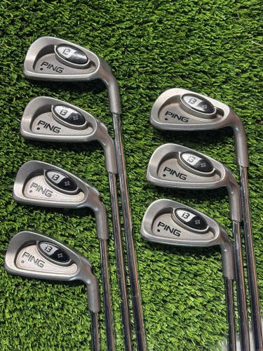 RH Ping i3 Plus i3+ Iron Set 4-PW Black Dot Regular Flex Steel Shafts