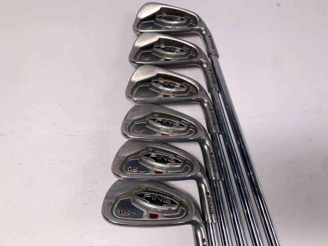 Ping i15 Iron Set 4-PW Maroon Dot 5* Up Dynamic Gold S300 Stiff Mens RH- no 7i