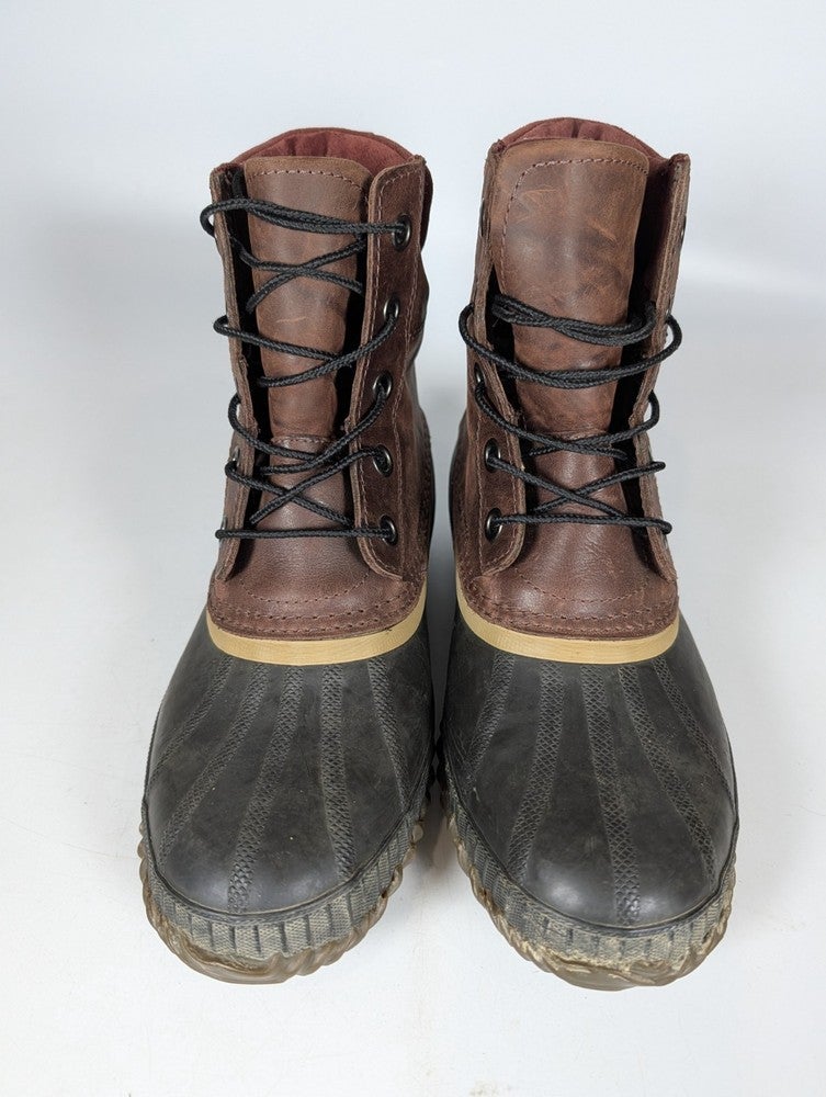 Sorel Cheyanne II Brown Leather Lace up Waterproof Duck Boot  display picture 2