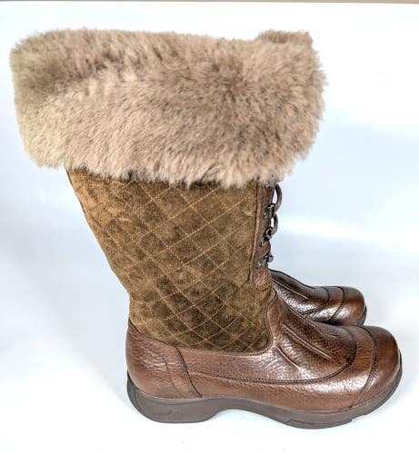 Dansko Kassidy Tall Winter Boots Womens 42 / 11 Brown Leather Lace Up Waterproof