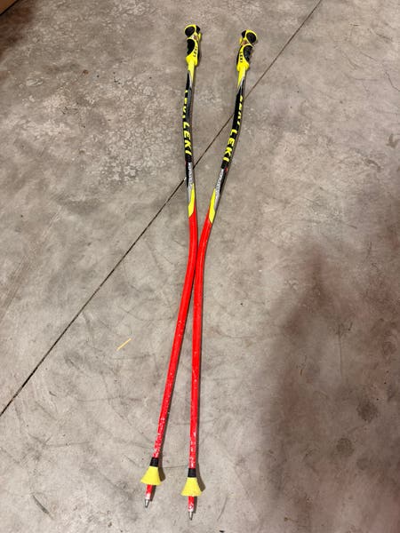レキ GS ポール LEKI WORLD CUP RACING 120cm 48in (120cm) Leki World Cup - GS Racing Ski Poles (Used