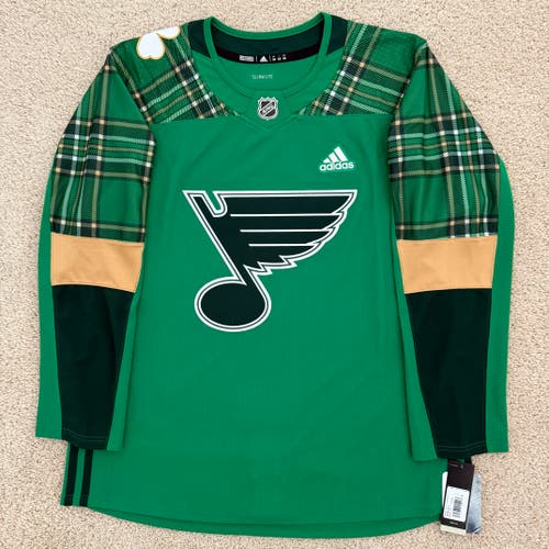(Size 54) Adidas St Louis Blues St Pats Jersey Men's Green